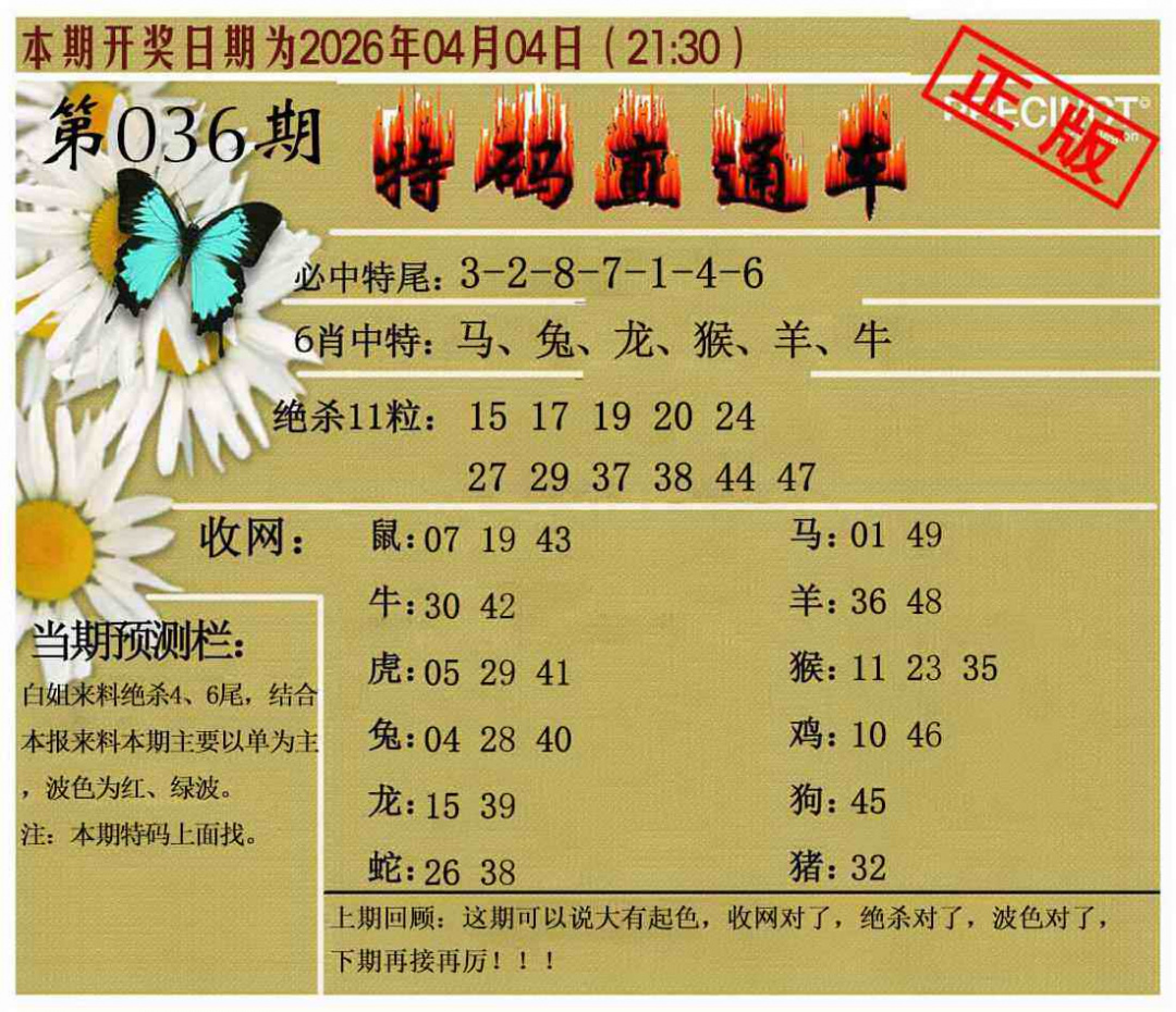 036期特码直通车[图]